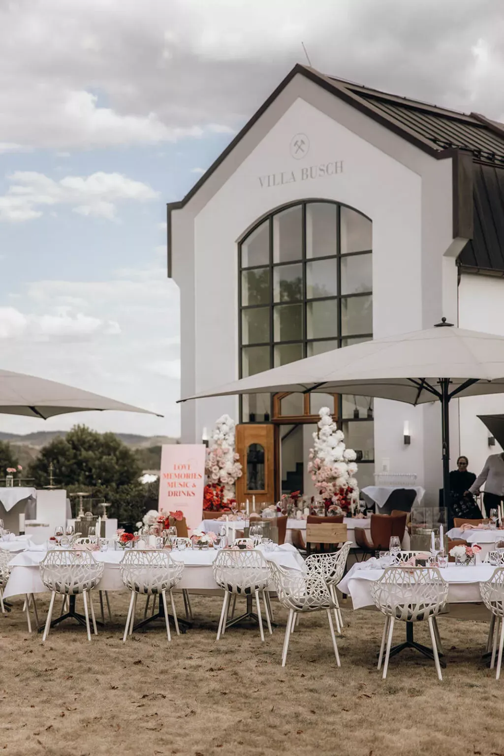 Reception in the garden of Villa Busch